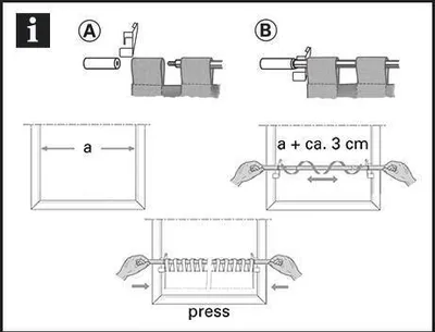 Produktbild von Gardinia Klemmstange 31515, ausdrehbar, Montage ohne Schrauben, Edelstahl-Optik, Länge 80-110 cm
