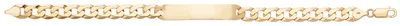 Produktbild von Klassisches 9 Karat (375) Gold Herren - Identifikationsarmband - 22cm*6mm, 8 Gramm; TRS16274