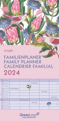 Produktbild von GreenLine Jungle 2024 Familienplaner - Wandkalender - Familien-Kalender - 22x45
