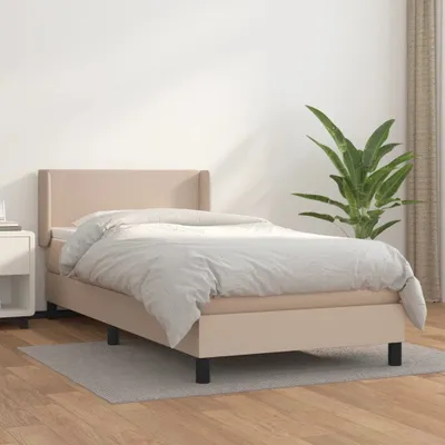 Produktbild von The Living Store Boxspringbett Matratze Cappuccino-Braun 100x200cm Kunstleder