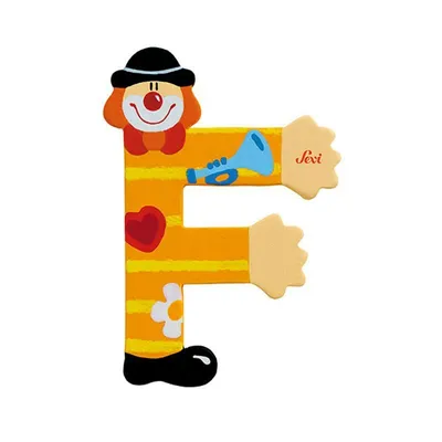 Produktbild von Sevi Buchstabe Clown f: 10 cm (81742)
