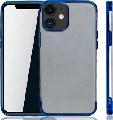 Produktbild von Handyhülle für Apple iPhone 12 mini Blau - Clear - TPU Silikon Case Backcover Schutzhülle in Transparent   Blau