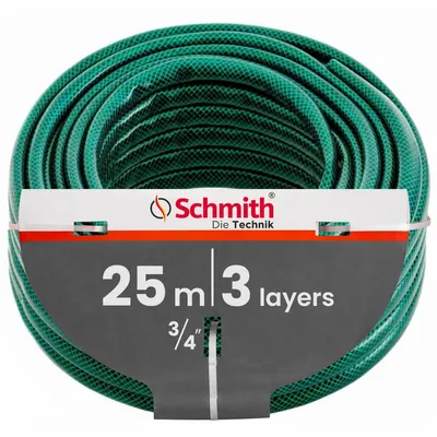 Obrázek produktu pro Schmith Zahradní hadice 3/4", 25 m | Prémiové zavlažování zahrady, flexibilní a odolná hadice na vodu pro dům