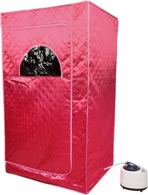 Productafbeelding van Draagbare Sauna - Infrarood Tent - Ontspanning Thuis - Met Afstandsbediening - 100 x 80 x 170 cm - Rood