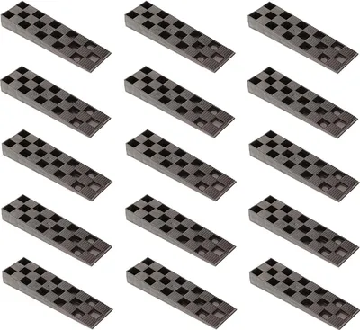 Produktbild von KOTARBAU® 50er Set Montagekeile Kunststoff 150 x 44 x 20 mm für Fenster Türen Türzarge Fensterrahmen Schwarz