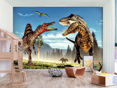 Produktbild von Vlies Fototapete Dinosaurier 400x280 cm Tapeten Wandtapete XXL Tiere Tropisch g-B-0085-a-a