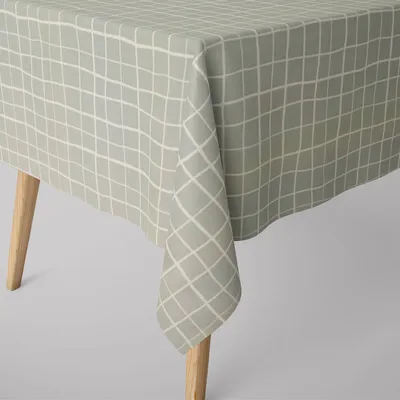 Produktbild von Tischdecke Gitter Karo grau weiß div. Größen von SCHÖNER LEBEN.  Größe 80x80cm