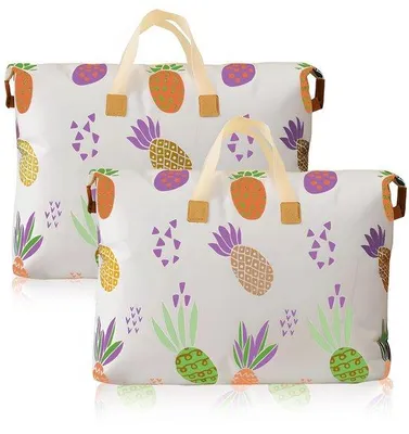 Image de Sac de voyage XXL 120 L, lot de 2, avec fermeture à glissière, pour vêtements et linge de lit