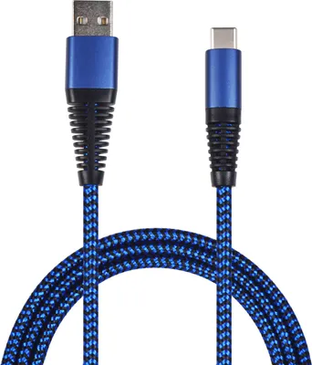 Obrázek produktu pro 2GO USB Lade-/Datenkabel USB Type-C 3.1 Nylon   1m  blau