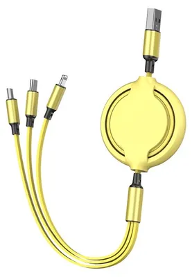 Produktbild von Co2 Telefonkabel, 3In1 Einziehbar Micro Usb/ Zu Iphone/ Usb-C 0062