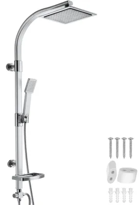 Produktbild von tectake® Aluminium Regenduschsystem Chrom-Optik Antikalktechnik