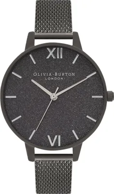 A close-up shot of a women's watch.