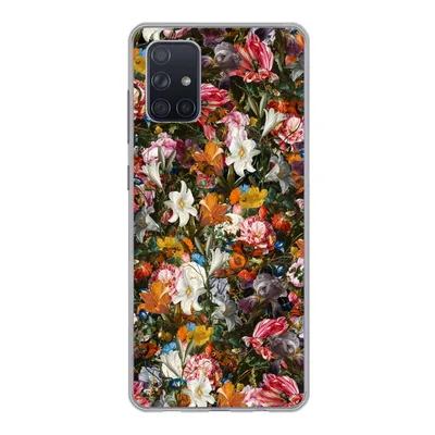 Produktbild von MuchoWow® Handyhülle Schutzhülle Hülle für Samsung Galaxy A51 5G Blumen - Schmetterling - Design - Kunst - Abstrakt - Malerei - Alte Meister Silikon Softcase Handy Hülle - Abbildung