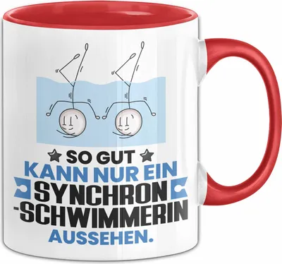 Produktbild von Synchronschwimmerin Geschenk Tasse So Gut Kann Nur Ein Synchronschwimmerin Aussehen Geschenkidee Kaffee-Becher (Rot)