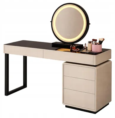 Zdjęcie produktu dla Toaletka Kosmetyczna z Lustrem LED Oświetlenie Domowe Studio Beauty 325