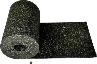 Produktbild von Gummimatte 1 cm Anti-Vibrationsmatte Antirutschmatte 200 x 60 x 1 cm, schwarz
