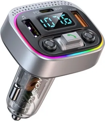 Produktbild von FM Transmitter Bluetooth 5.4, 12/24V, 48W, QC 3.0, PD 30W, Schnellladung, KFZ Ladegerät, Freisprecheinrichtung
