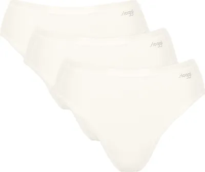 Produktbild von sloggi Damen Tai-Slip 3-Pack GO Daily Baumwolle Tai - SILK WHITE - Größe XS