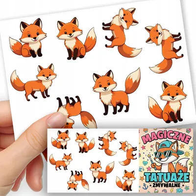 Image de TATOUAGES EPHEMERES POUR ENFANTS - Animaux LISEK - 8 pcs