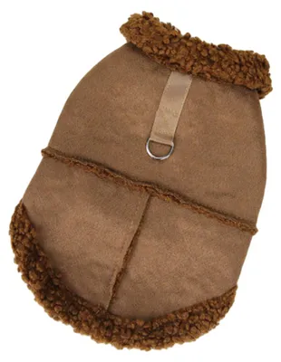 Produktbild von Warme, fleecegefütterte Hundejacke für Welpen im Winter, weicher, winddichter Mantel für kleine Hunde (Braun), XL
