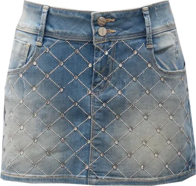 Productafbeelding van 7646AC, "Bimba" meisjesrok, lichtblauw denim, voor kinderen