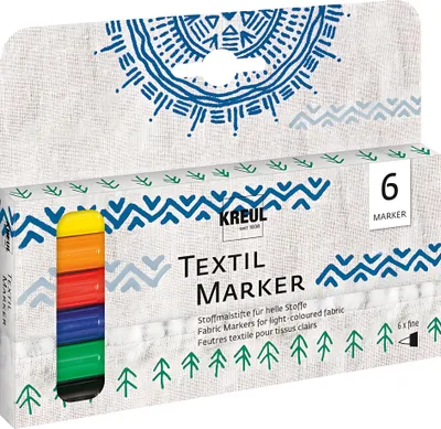 Produktbild von KREUL Textil Marker fine 6er Set