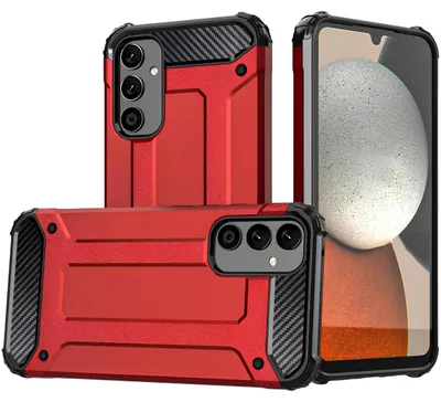 Produktbild von Hybrid Armor Hülle für Samsung Galaxy A34 5G - Robuster Schutz in Rot KP40571