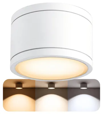 Produktbild von SSC-LUXon CELI-WX LED Aufbauspot IP44 flach weiß rund - 3CCT Lichtfarbe warmweiß neutralweiß kaltweiß - GX53 230V Aufputzleuchte für Bad & Außen 3W