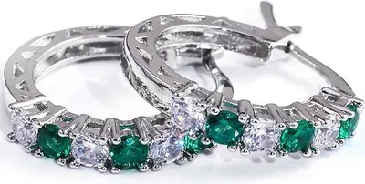 Immagine prodotto di Orecchini CA-21731 Argento e Verde - Eleganza Unica KP21731