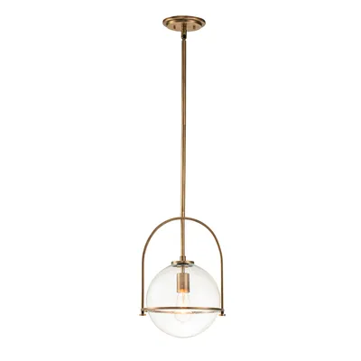Zdjęcie produktu dla Żyrandol Somerset stary mosiądz 1xE27x60W metal wym:43x30x30cm IP20 Quintiesse