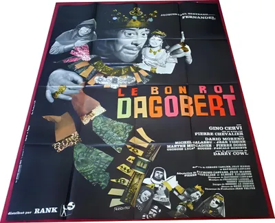 Zdjęcie produktu dla Dobry król Dagobert – 1963 – Fernandel – 116 x 158 cm – Oryginalny plakat filmowy