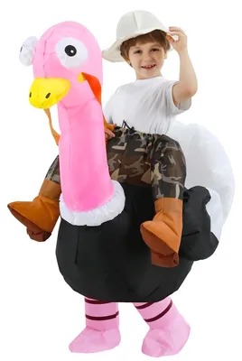 Aufblasbares Straußenkostüm für Kinder, Einheitsgröße 120–150 cm