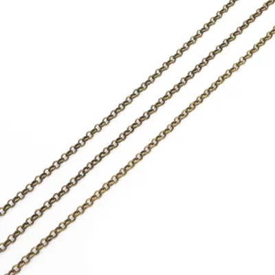 Produktbild von Vintageparts Jasseronkette Antik Bronze 3,2mm Gliederkette Meterware 2m
