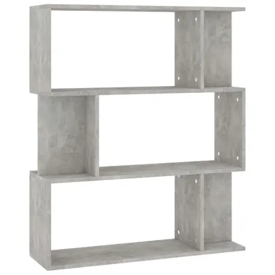 Immagine prodotto di Libreria/divisorio per ambienti grigio cemento 80x24x96 cm materiale a base di legno