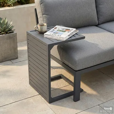 Produktbild von home24 Gartentisch - Stahl - Anthrazit