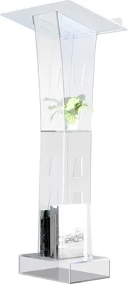 Obrázek produktu pro Průhledné akrylátové pódium, modré LED osvětlení, prostorný čtecí panel, průhledný