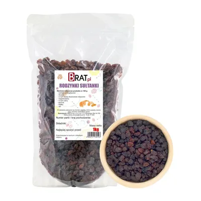 Zdjęcie produktu dla Rodzynki sułtanki 1kg Brat.pl
