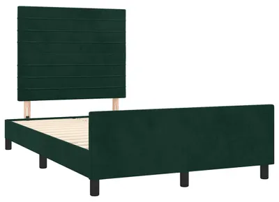 Obrázok produktu pre vidaXL Rám postele bez matraca tmavozelený 120x190 cm zamat
