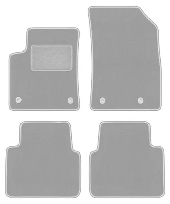 Image de Tapis de sol en moquette pour Citroen C3 Aircross II 2017- (crossover) – jeu 4 pièces, gris, sur mesure – Wielganizator OSLO
