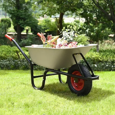 Produktbild von Gardebruk Schubkarre 100 Liter - Luftreifen - 250kg Kapazität - Gartenbaustelle
