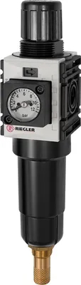 Produktbild von Riegler Filterregler »FUTURA-mini«, M-Beh., Kompaktmano, VA, G 1/4, 0,5-8