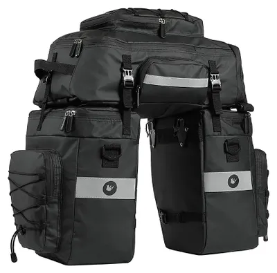 Productafbeelding van Fietsdrager tas, 65 liter inhoud, waterdicht ontwerp, zwart