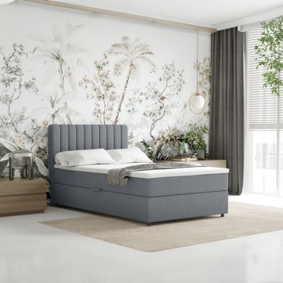 Boxspringbett 120x200 EVEREST, mit Topper, mit Bettkästen,  Einzelbett, , Panda Möbel
