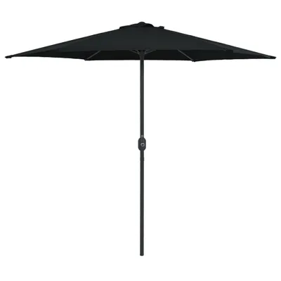 Image de Parasol avec mât en aluminium 270 x 246 cm noir