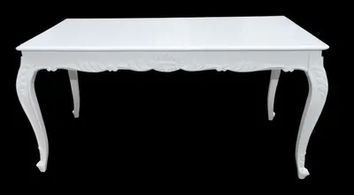 Obrázek produktu pro Casa Padrino Barokní jídelní stůl bílý lesklý 140 cm