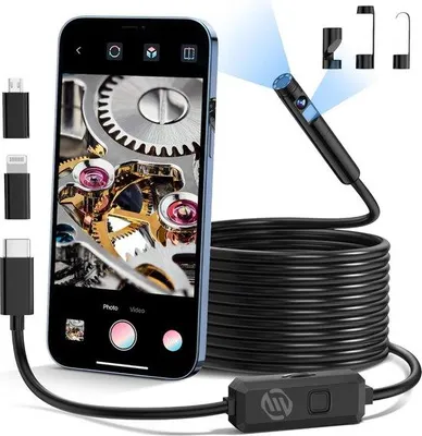 Produktbild von Endoskop für iPhone - Inspektionskamera - Wasserfest - HD-Kamera - Premium