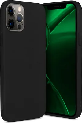 Produktbild von ONEFLOW® Slim Case kompatibel mit Apple iPhone 12 / 12 Pro - Hülle ultra dünn aus Silikon, Schwarz