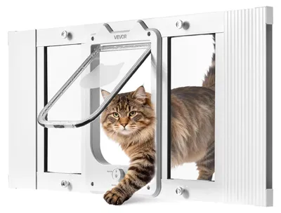 Produktbild von VEVOR Katzenklappe Katzentür Anpassbar an Fensterbreiten (686-813 mm), Wetterfes