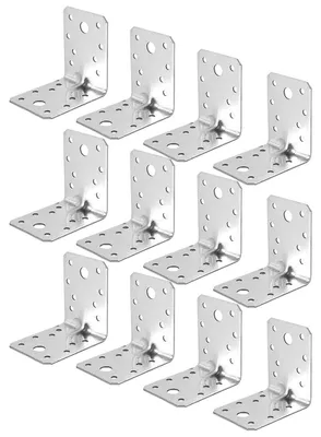 L-Winkelverbinder 12 Stk. 70x70x55 mm, feuerverzinkt, 90°