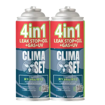 Obrázek produktu pro Klimatizační sada do auta 4v1 R134a, olej, těsnicí prostředek, UV barva 2x 626g